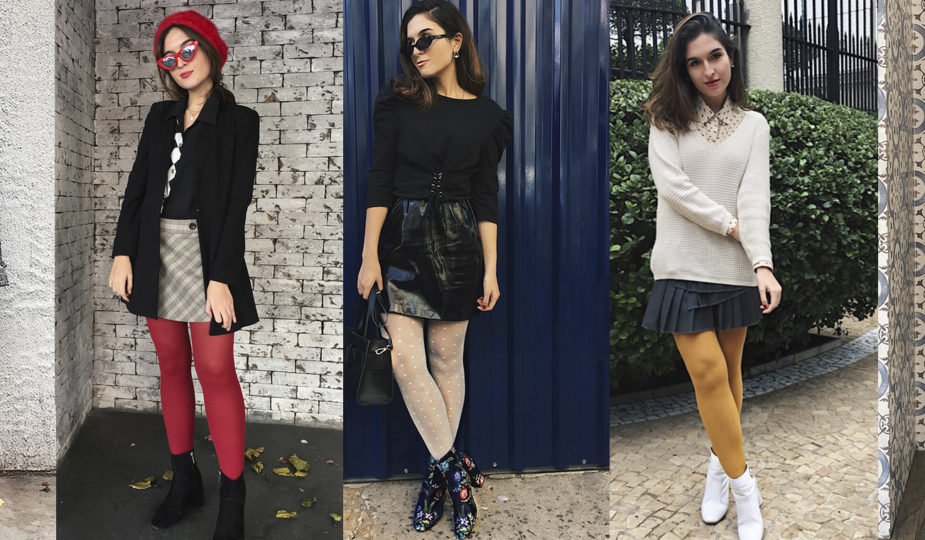 A meia calça colorida é tendência! Confira alguns looks da Beatriz Arvatti com dicas de styling que podem te ajudar a aderir.